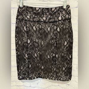 H&M black lace skirt size 10